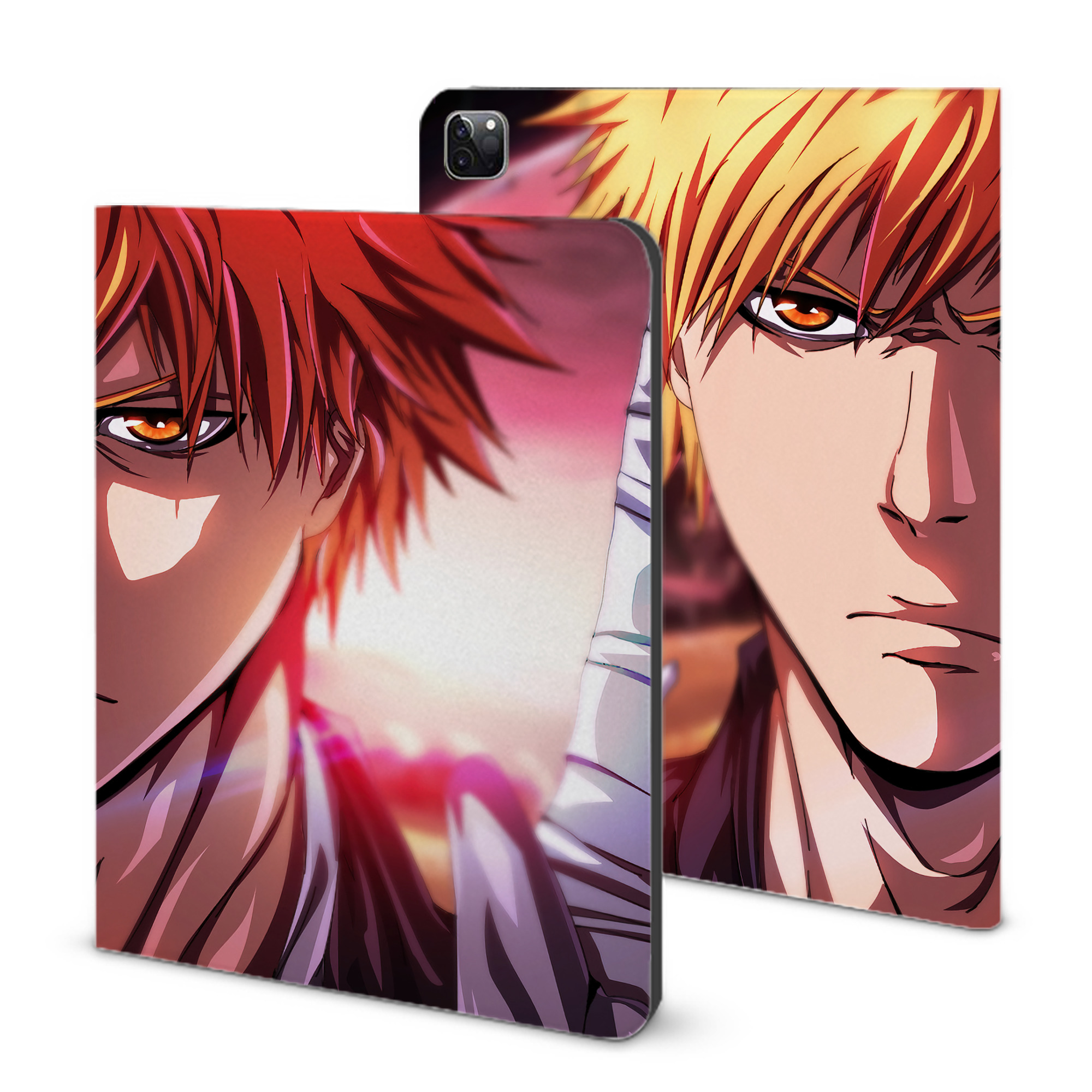 （画像用） ブリーチ BLEACH IPad ケース ブック型 PUレザー TPU 耐衝撃 軽量 薄型 ペン収納なし 全面保護 IPad 各モデル対応